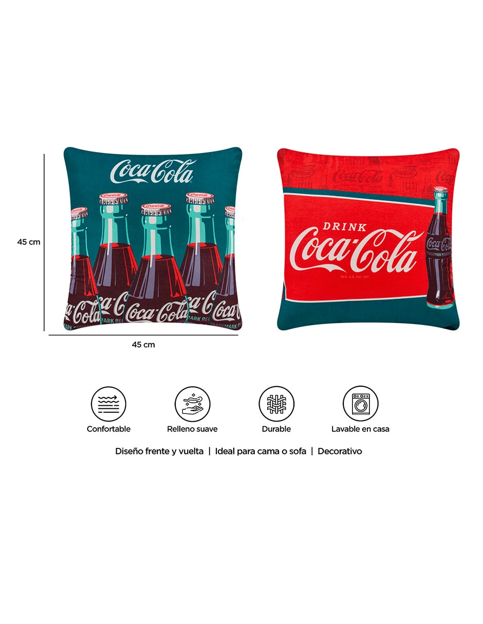 Cojín decorativo reversible Coca-Cola 8
