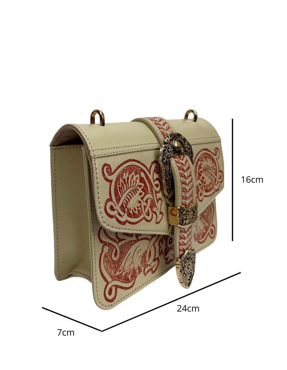 Bolsa flap de piel para mujer 6