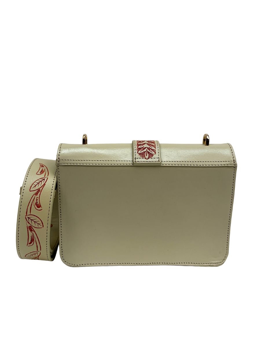 Bolsa flap de piel para mujer