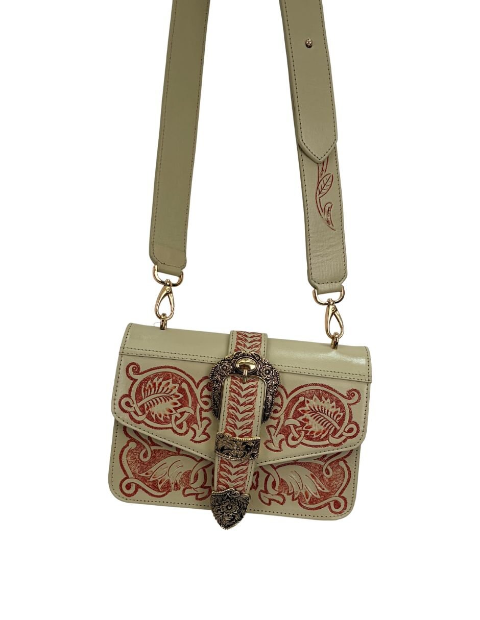 Bolsa flap de piel para mujer 5