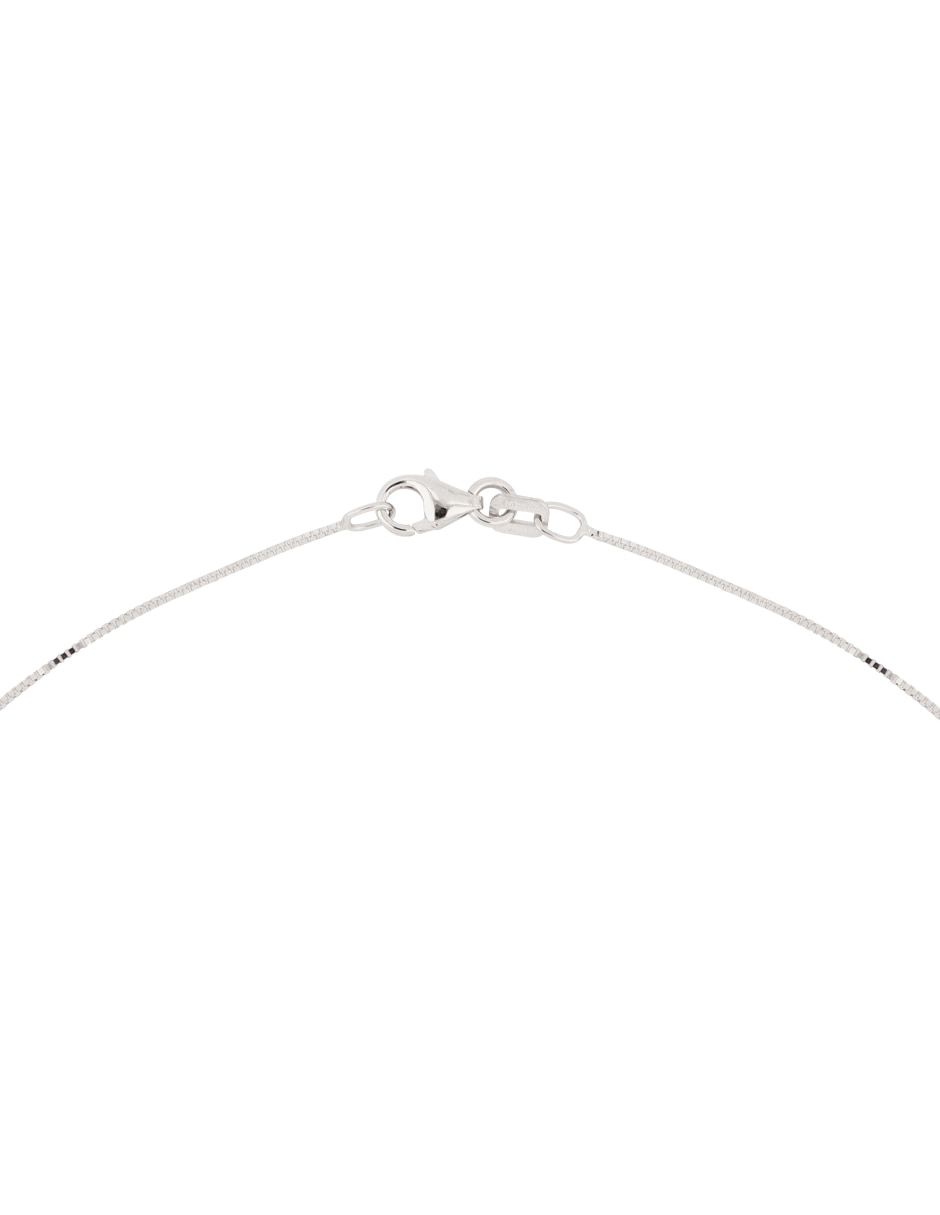 Gargantilla de corazón Dinasti de oro blanco 14 k