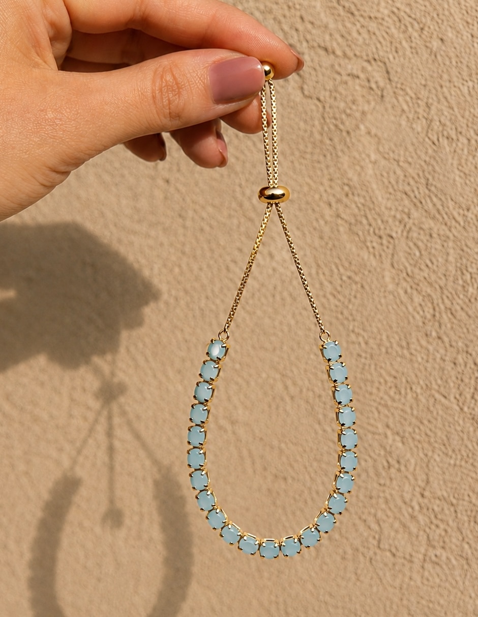 Pulsera con Zirconia celestia 6