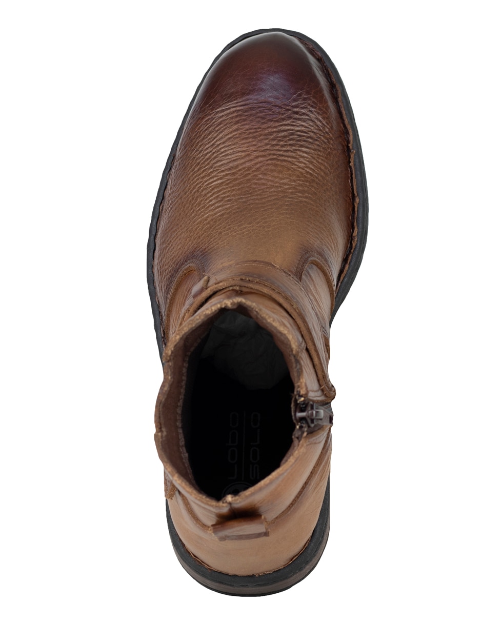 Bota lobo solo de piel para hombre