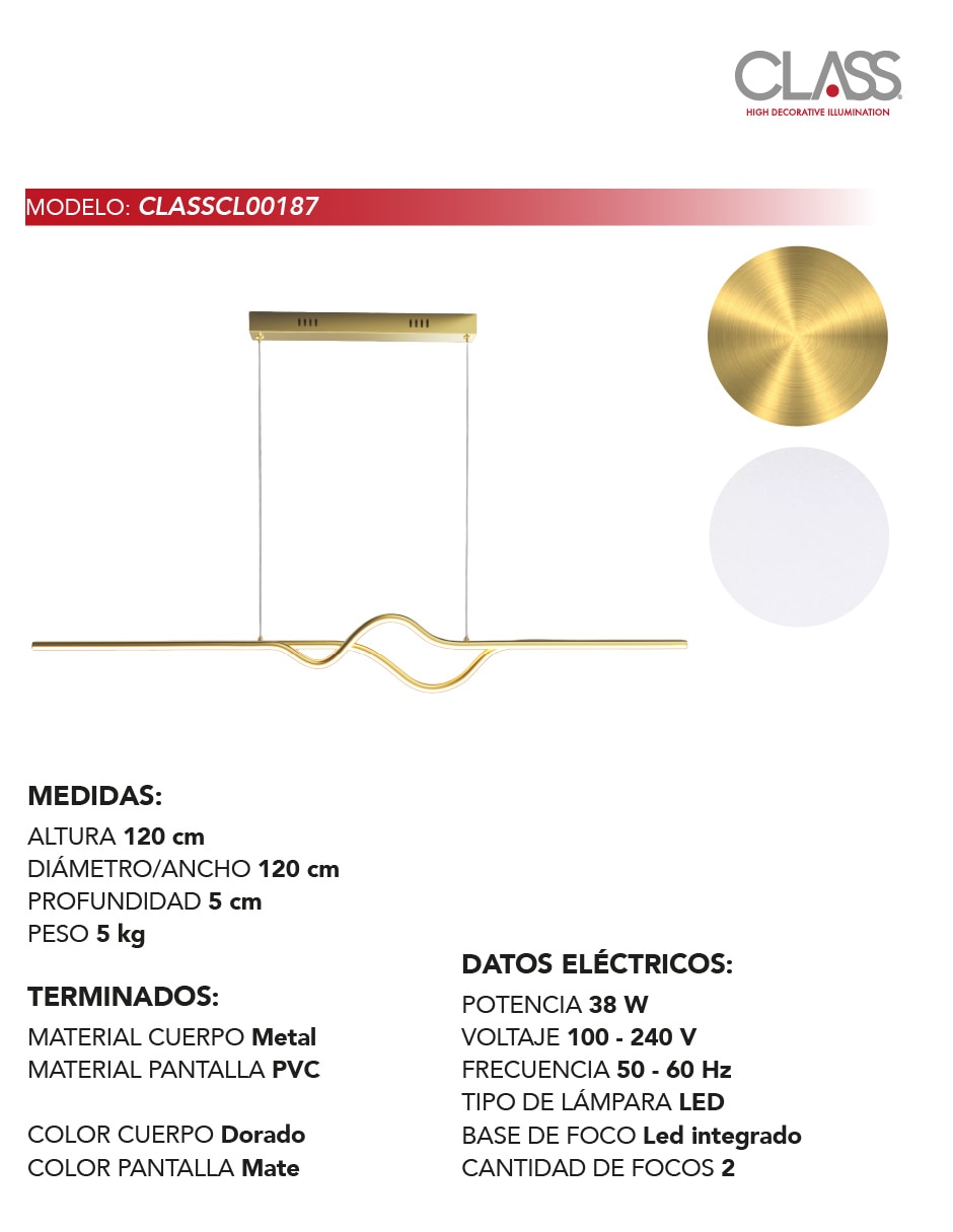 Lampara colgante LED 4