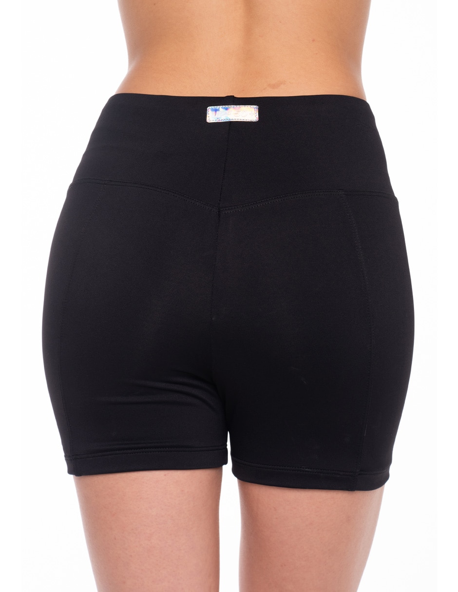 Shorty bikini estampado a la pretina ancha para mujer 5