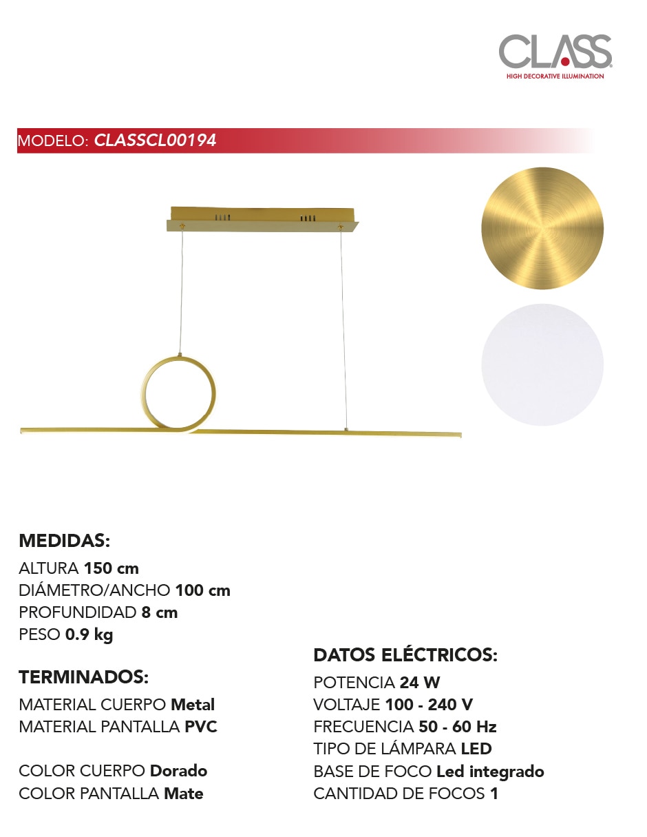Lampara colgante LED 4