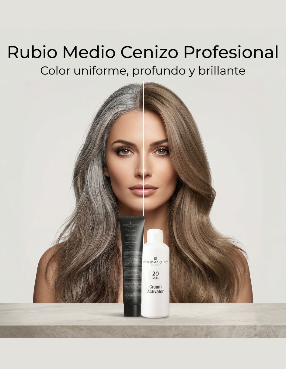 Tinte para cabello Philip Martin's True color 7.1 Rubio medio cenizo Tinte profesional permanente para cabello 2