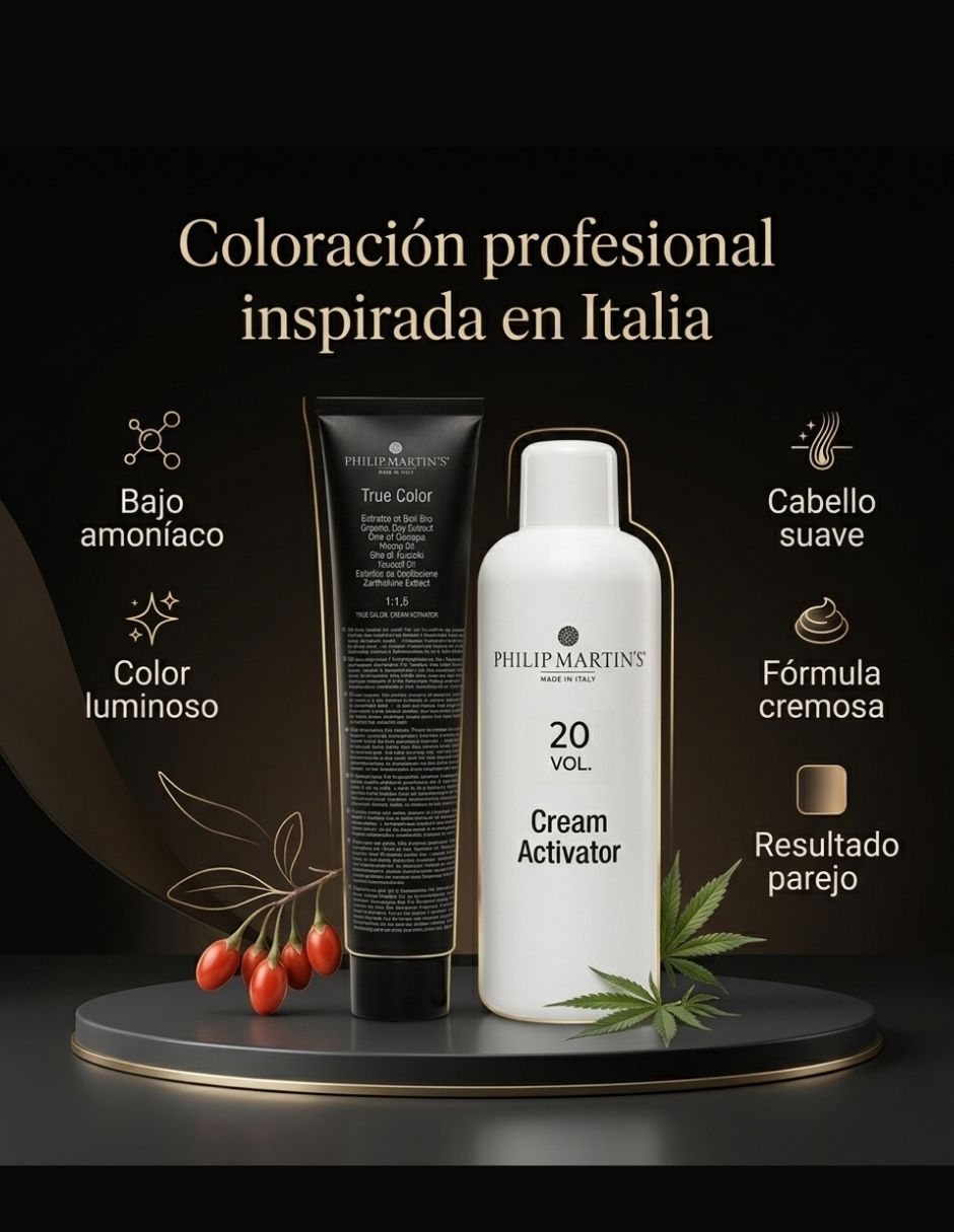 Tinte para cabello Philip Martin's True color 7.1 Rubio medio cenizo Tinte profesional permanente para cabello 6