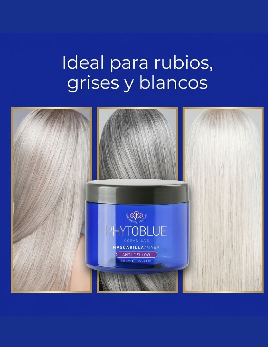 Mascarilla para cabello Matizadora Violeta Anti Amarillo para protección de color Anti-Yellow 2