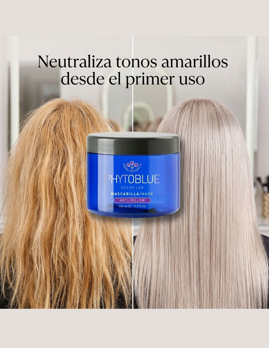 Mascarilla para cabello Matizadora Violeta Anti Amarillo para protección de color Anti-Yellow 6