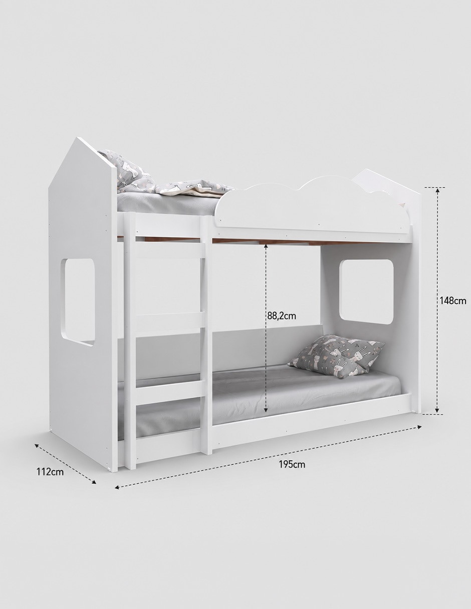 Litera casita BOSSA MUEBLES de MDF