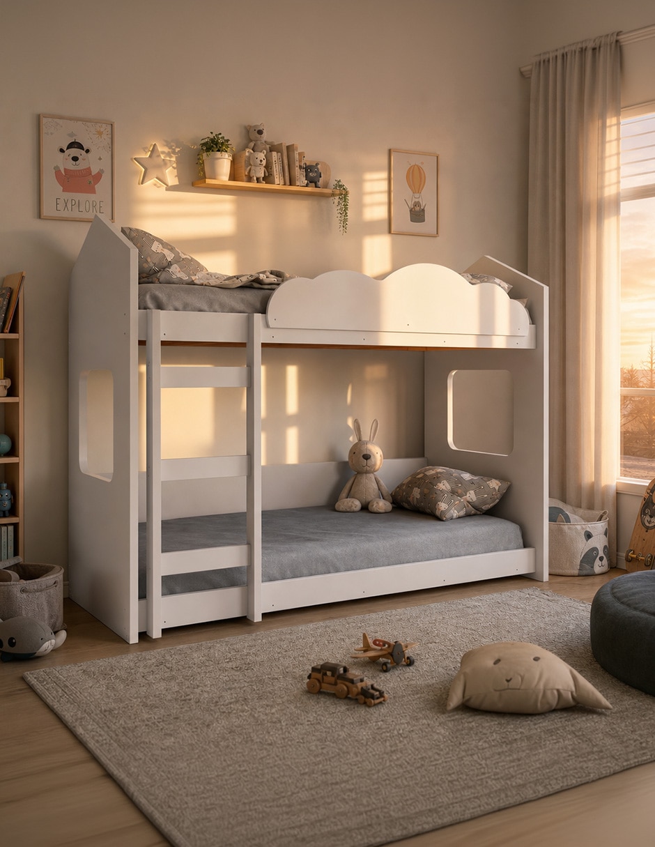 Litera casita BOSSA MUEBLES de MDF