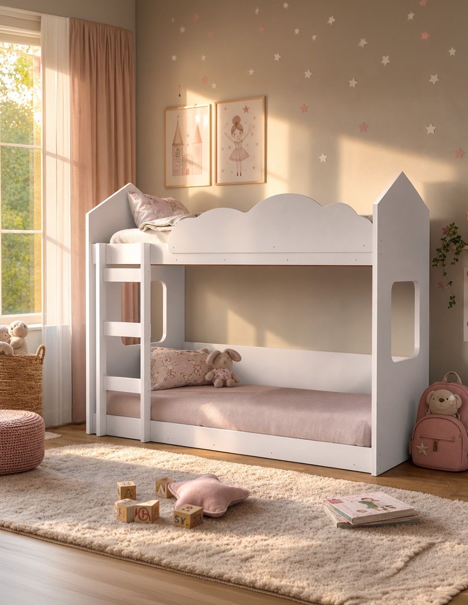 Litera casita BOSSA MUEBLES de MDF