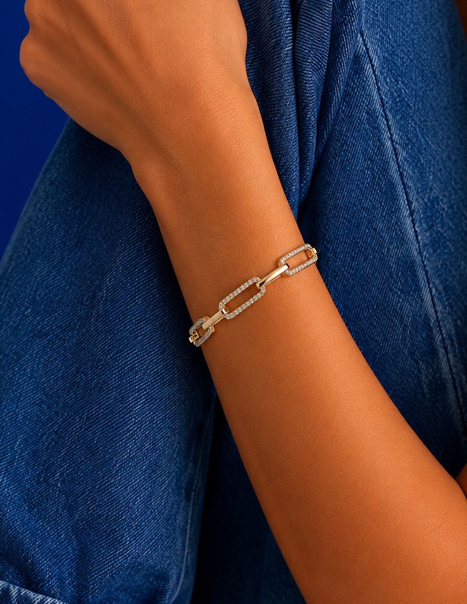 Brazalete con zirconia Link 4