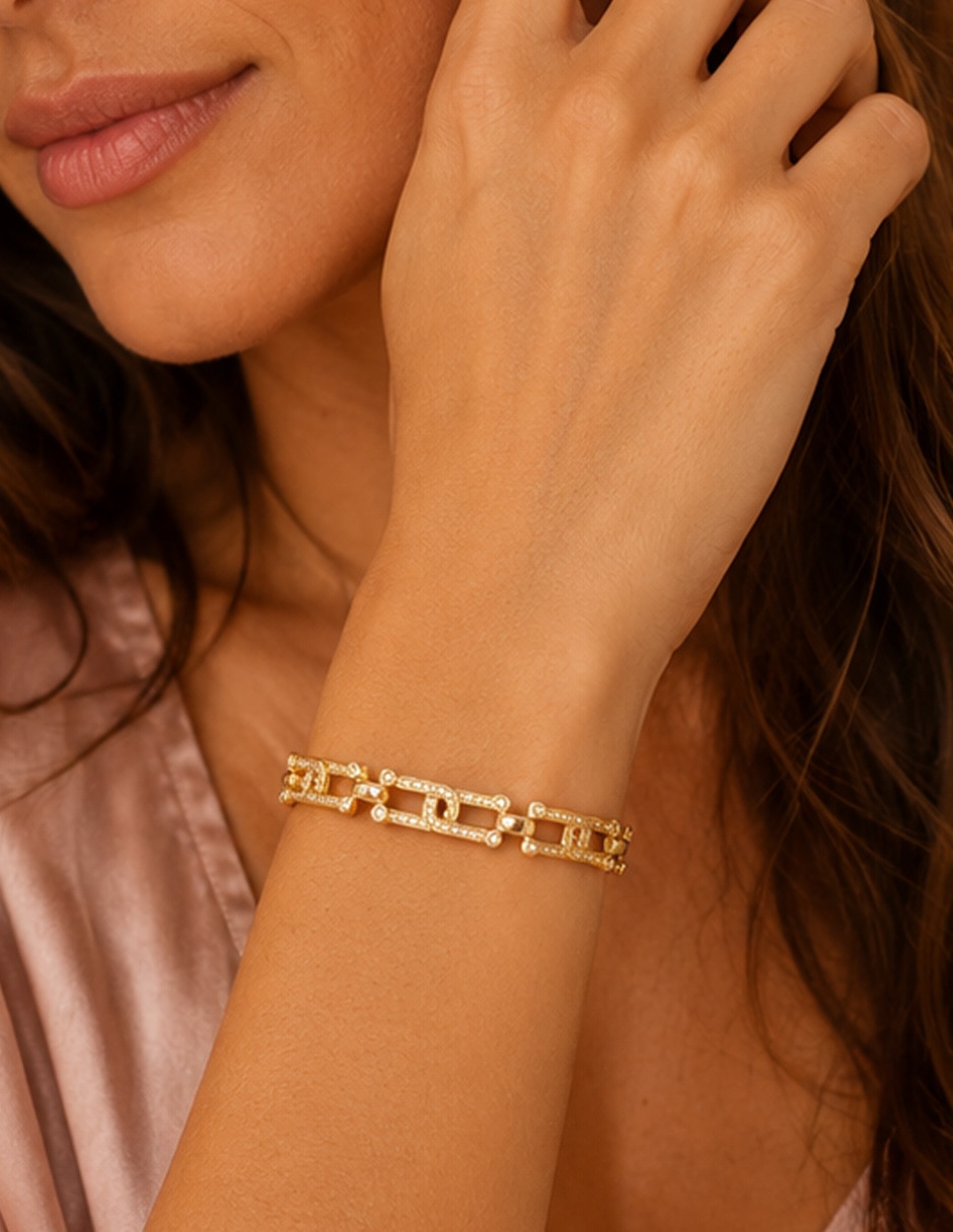 Brazalete con zirconia Chain 3