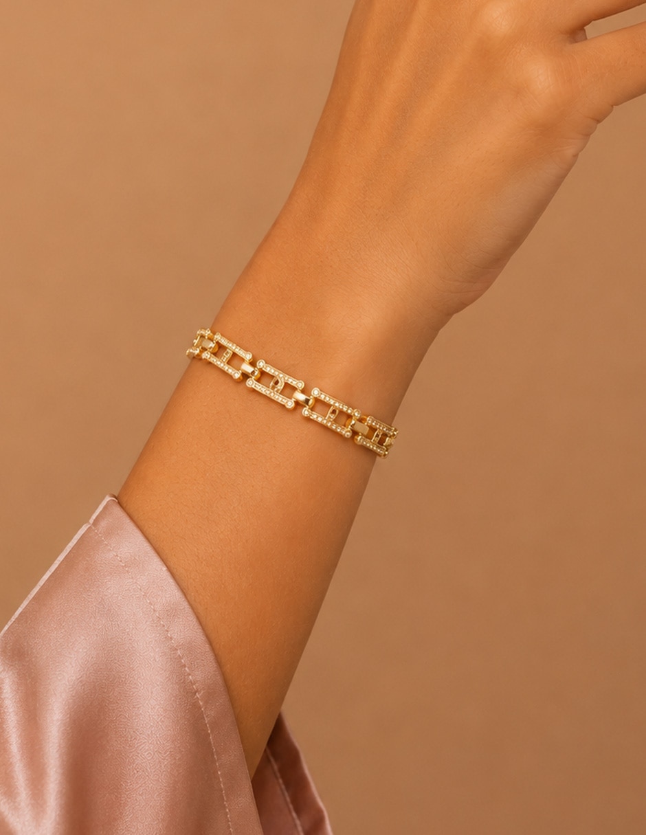 Brazalete con zirconia Chain 4