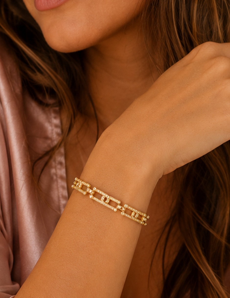 Brazalete con zirconia Chain 6