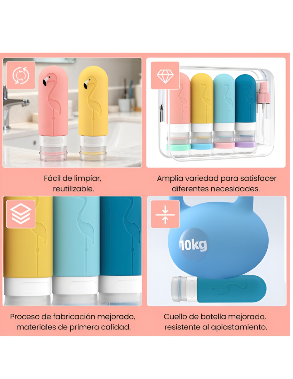 Set de botella para viaje unisex 3