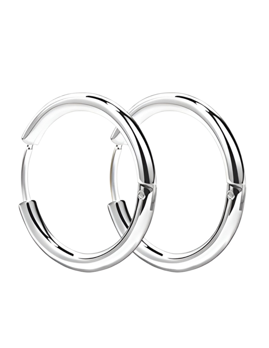 Aretes de aro con acabado brillante Aretes de aro con acabado brillante