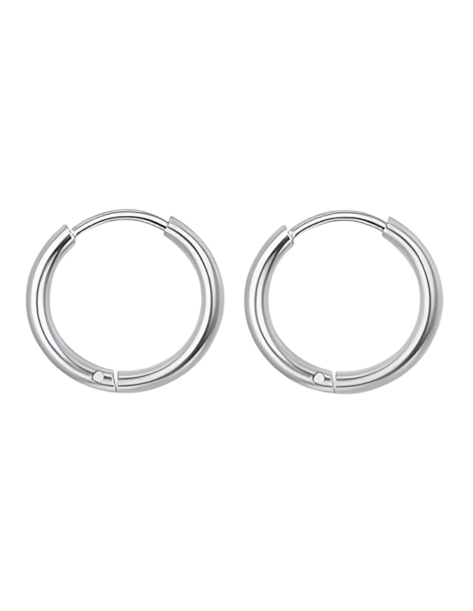 Aretes de aro con acabado brillante 2