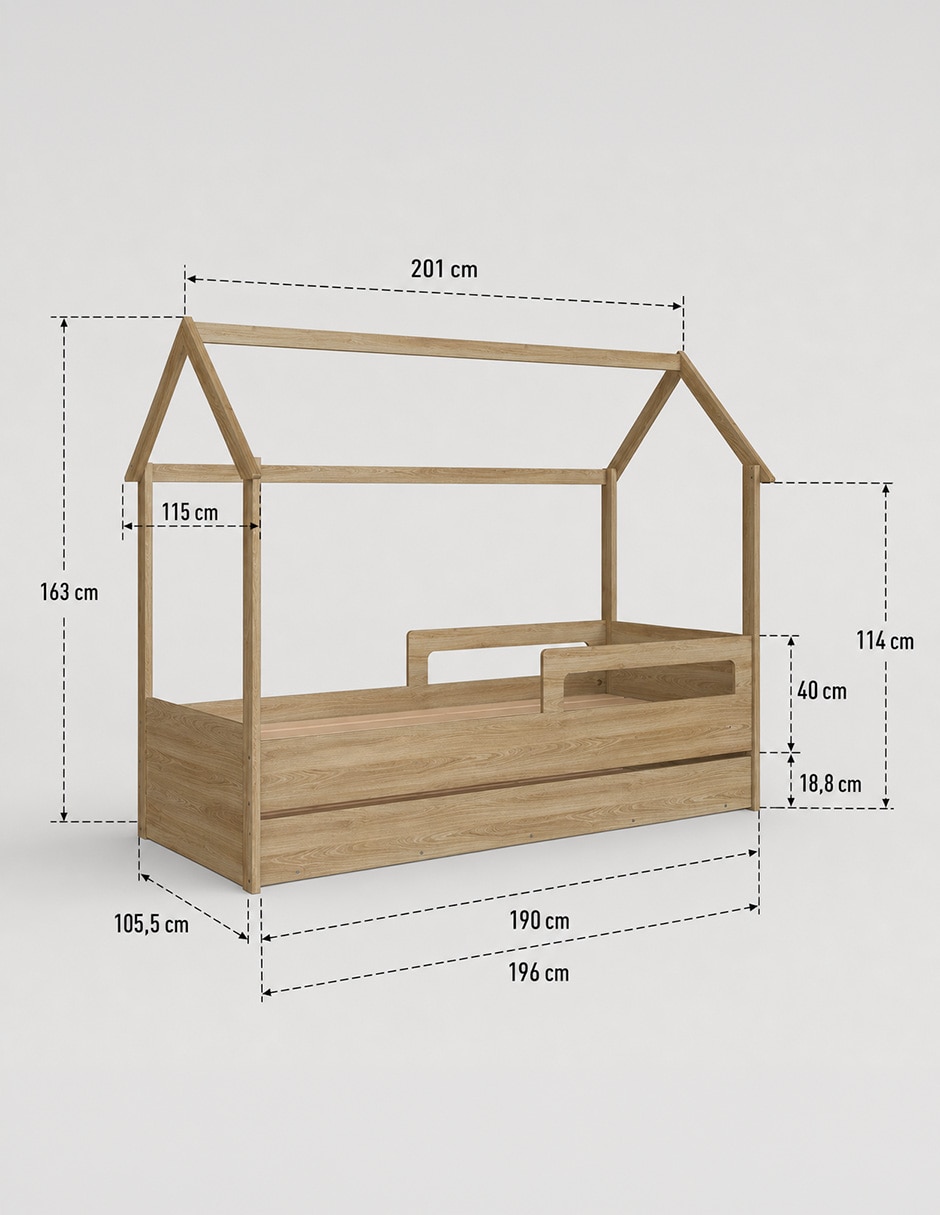 Base para cama armable de MDF 8