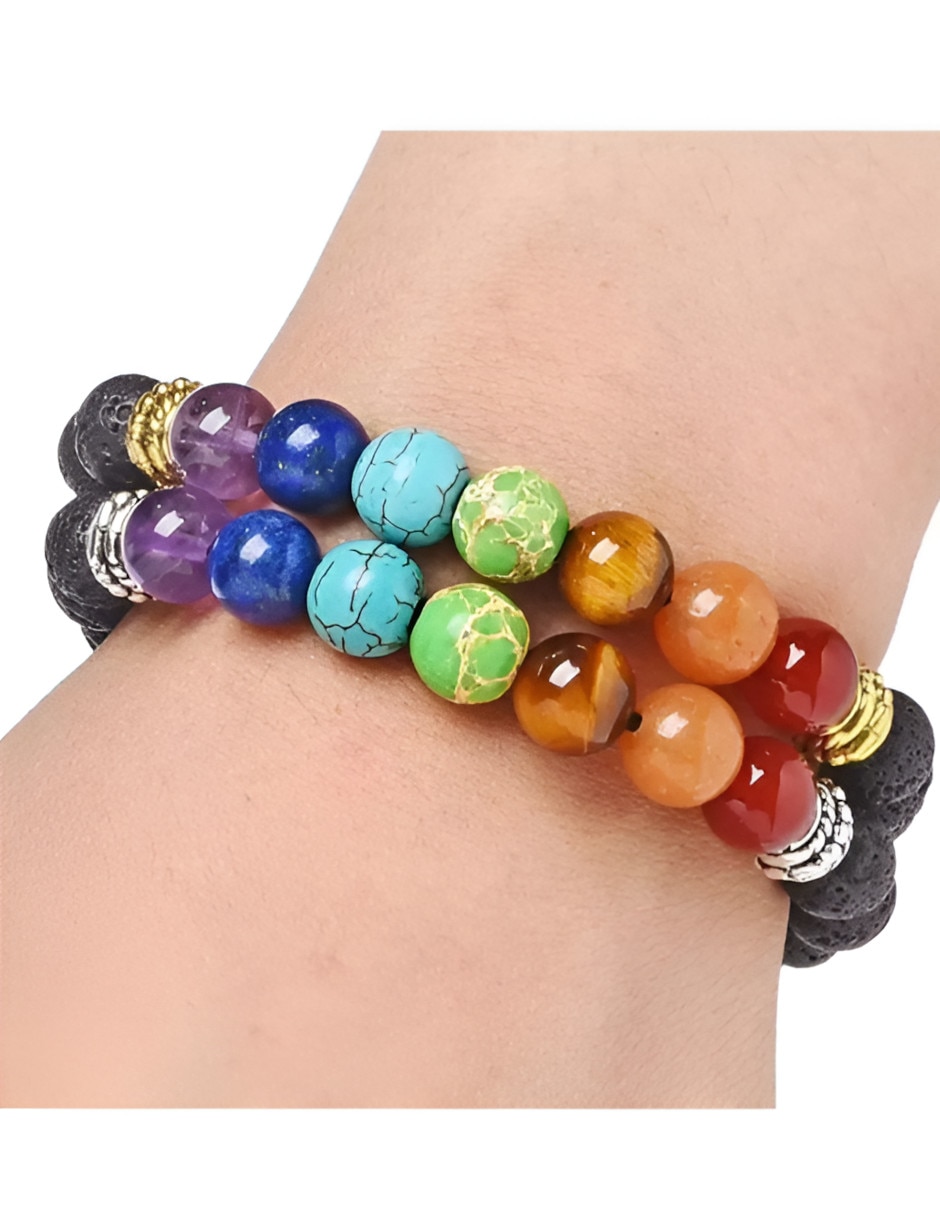 Pulsera de piedra volcánica con acabado mate 3