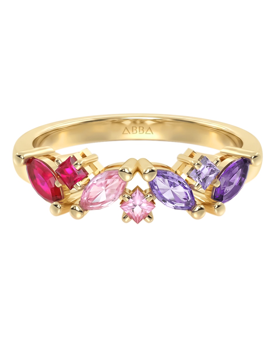 Anillo 10 k de oro zirconia brillante Anillo 10 k de oro zirconia brillante