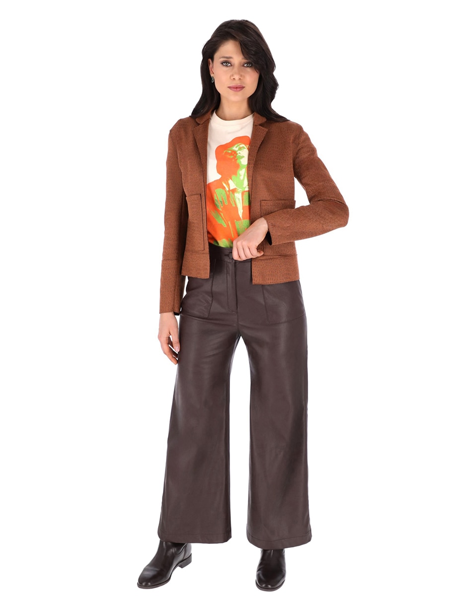 Chamarra casual shyla de vinipiel para mujer