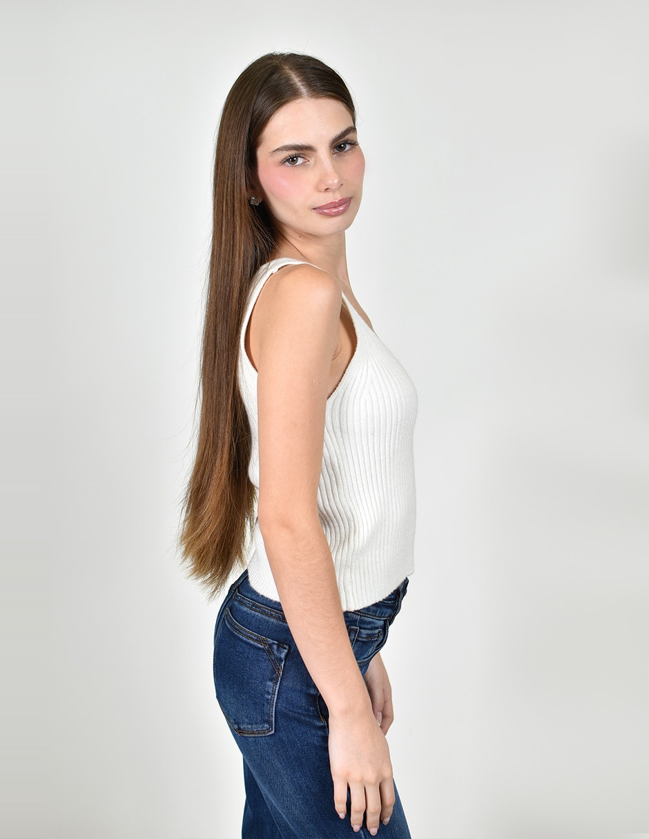 Blusa roman fashion sin manga para mujer