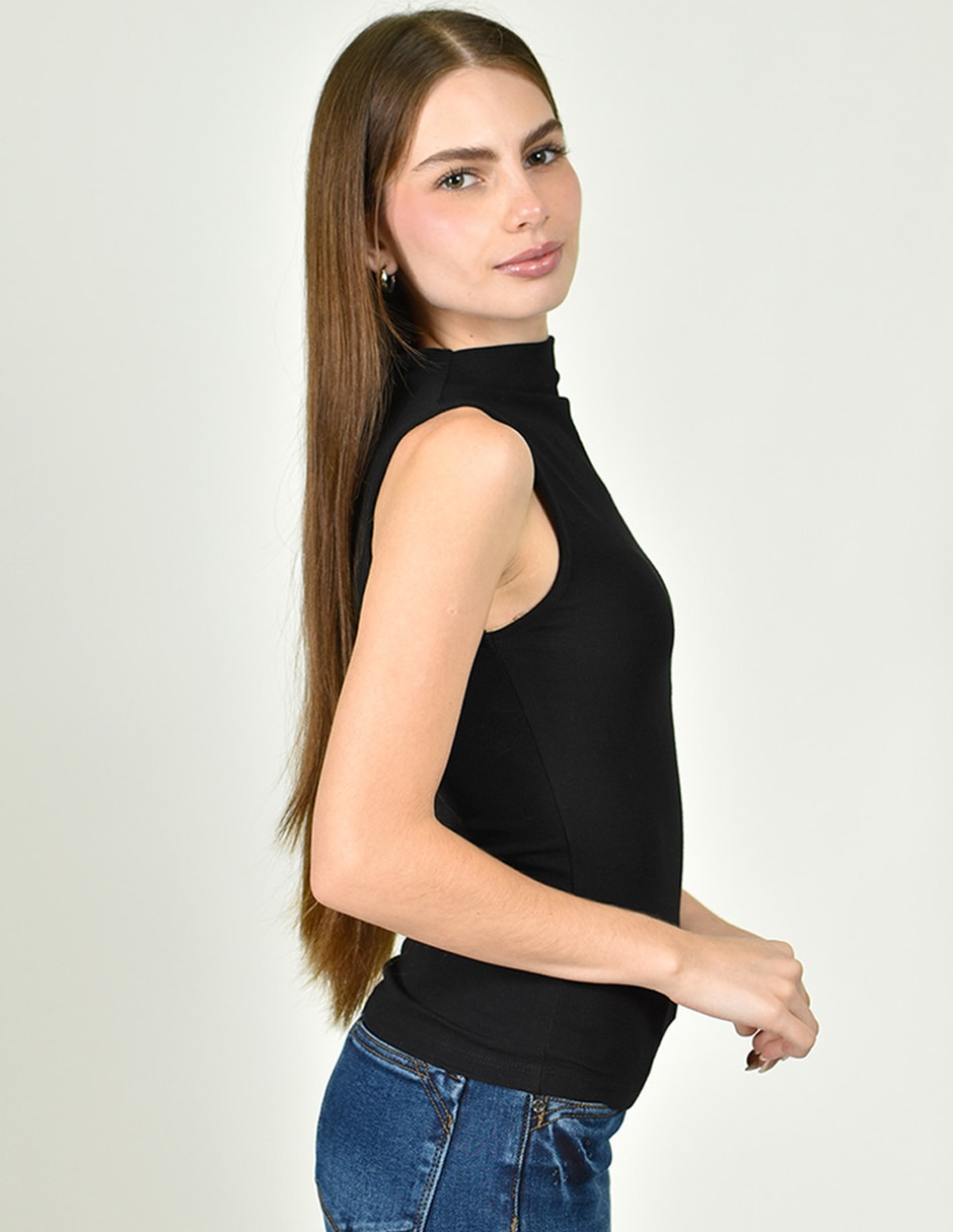 Blusa roman fashion sin manga para mujer