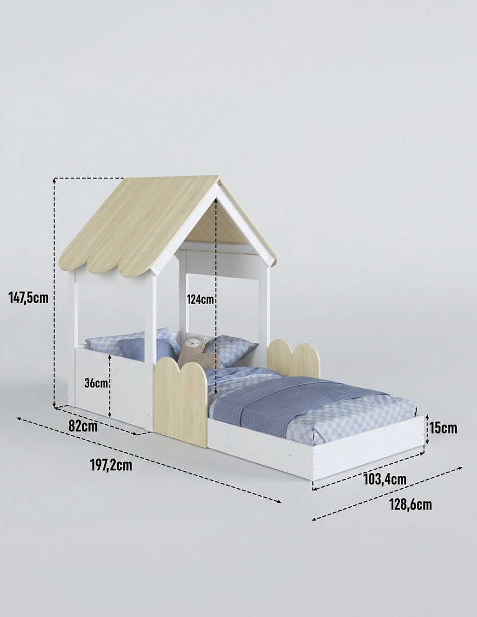 Base para cama armable de MDF 9