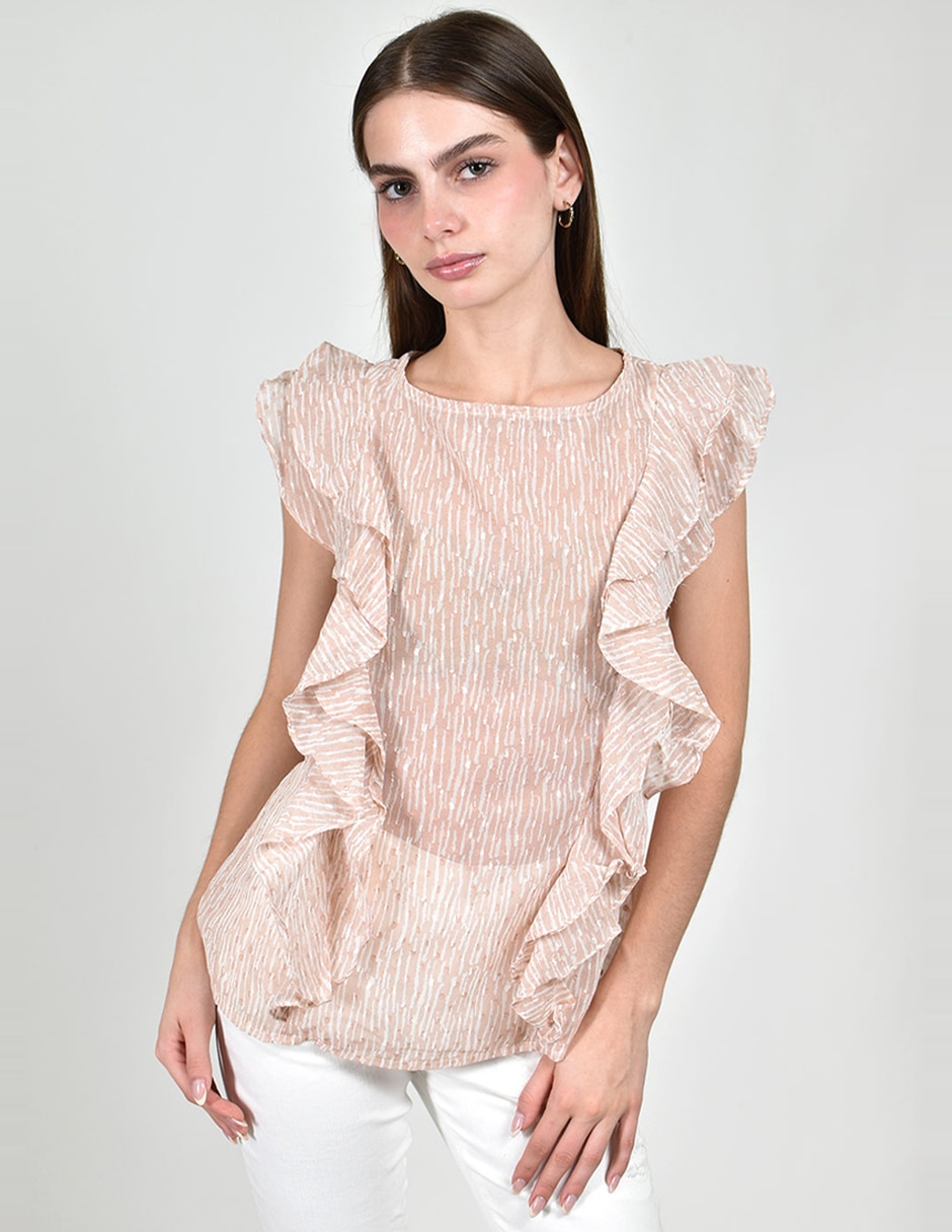 Blusa roman fashion sin manga para mujer