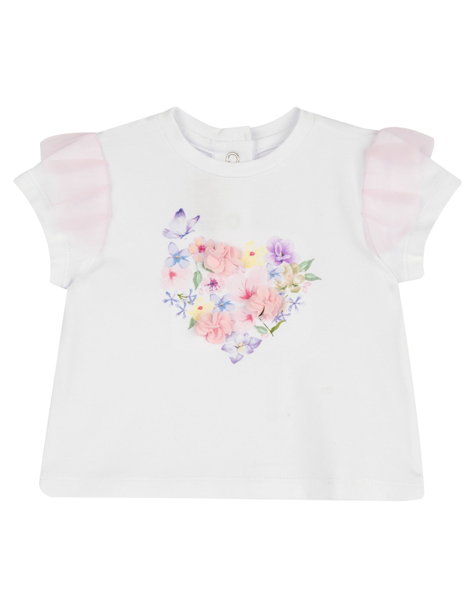 Blusa my first chicco flor para bebé niña