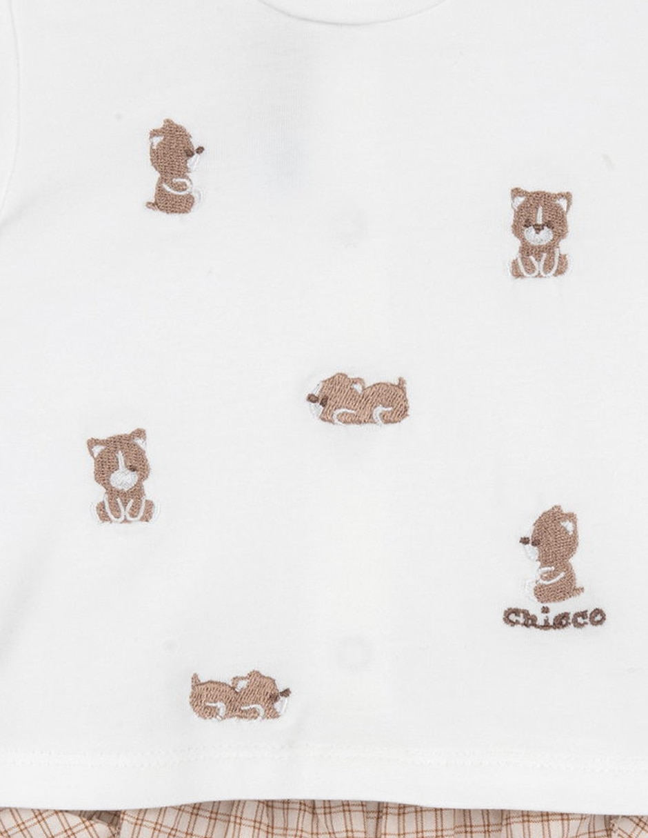 Conjunto casual my first chicco de algodón para bebé niño 4