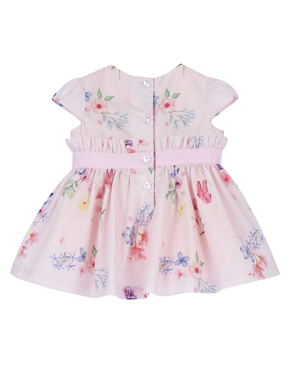 Vestido my first chicco manga con pliegues para bebé niña 2
