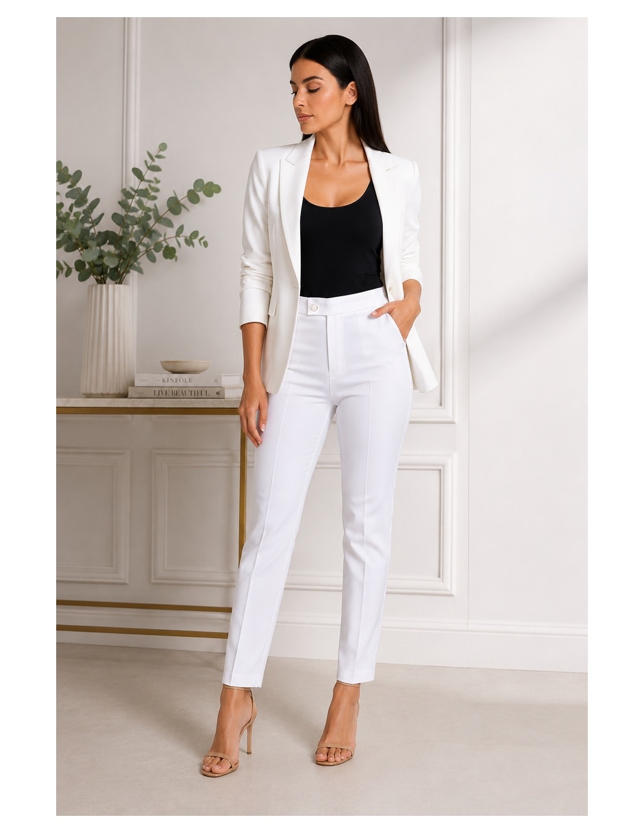 Pantalón regular recto para mujer 3