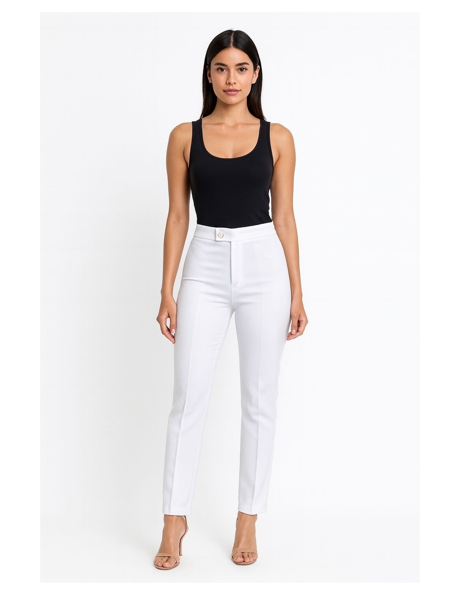Pantalón regular recto para mujer 7