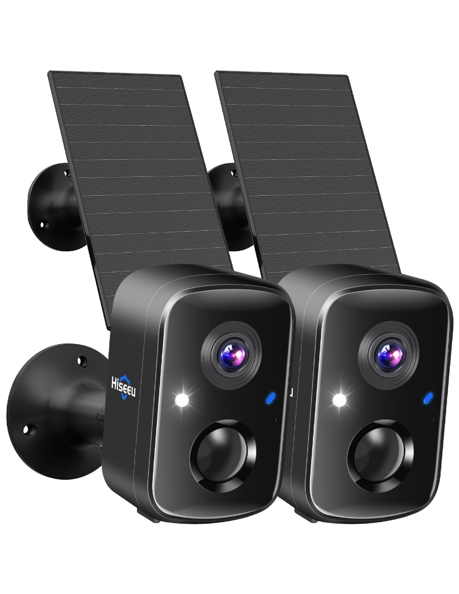 Kit 2 cámaras de seguridad Genérica inalámbrica Full HD 180° con capacidad de grabar con visión nocturna para interior y exterior