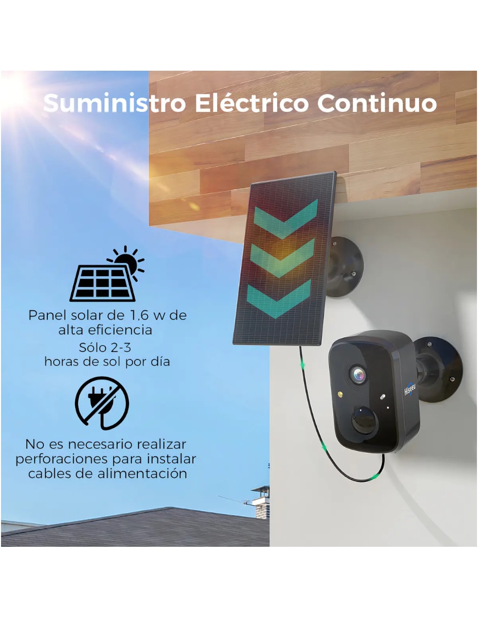 Kit 2 cámaras de seguridad Genérica inalámbrica Full HD 180° con capacidad de grabar con visión nocturna para interior y exterior
