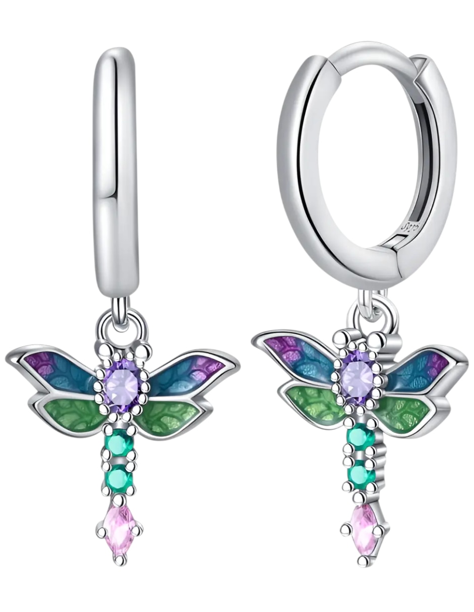 Aretes cortos de mariposa de plata P 925 con acabado brillante zirconia Aretes cortos de mariposa de plata P 925 con acabado brillante zirconia
