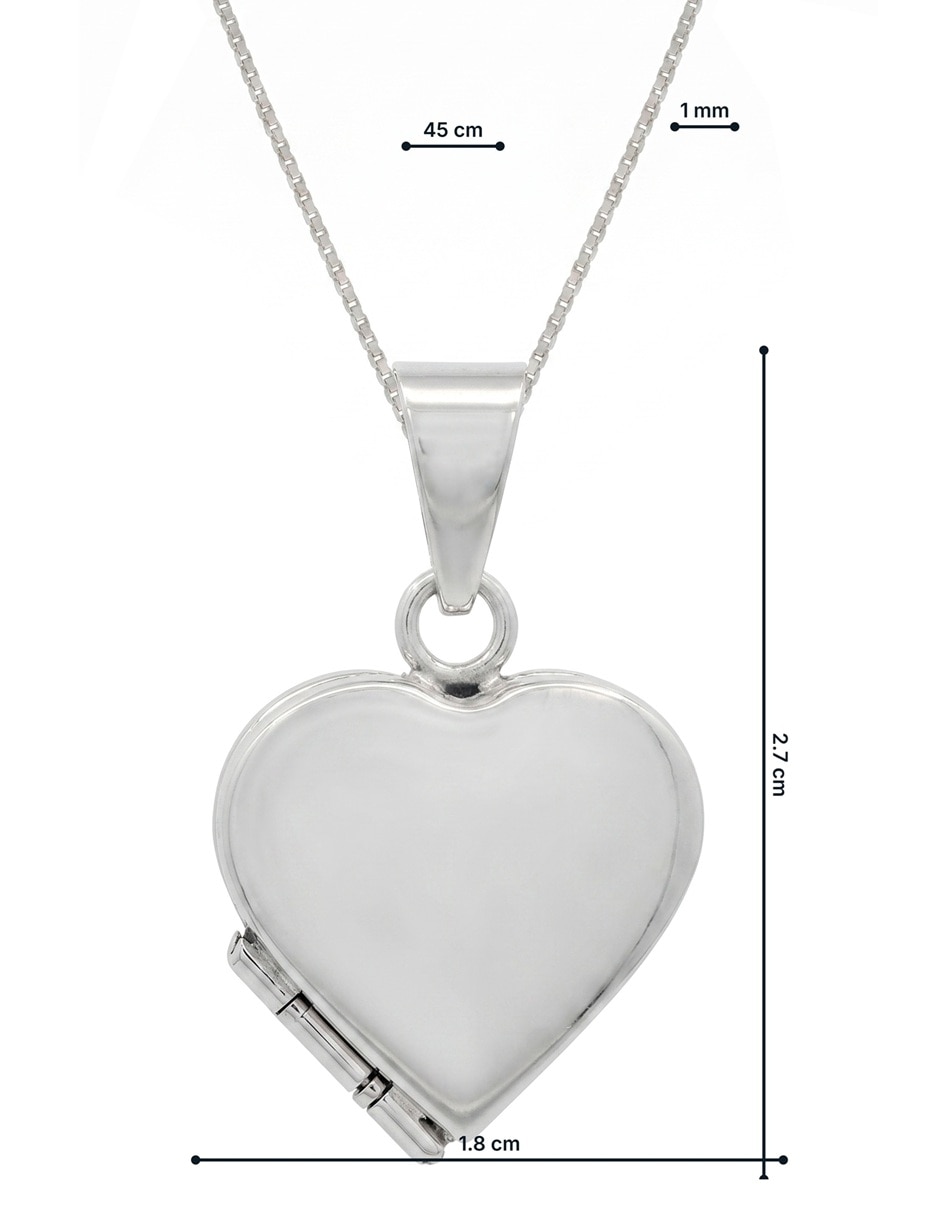 Relicario de corazón de plata P 925 9