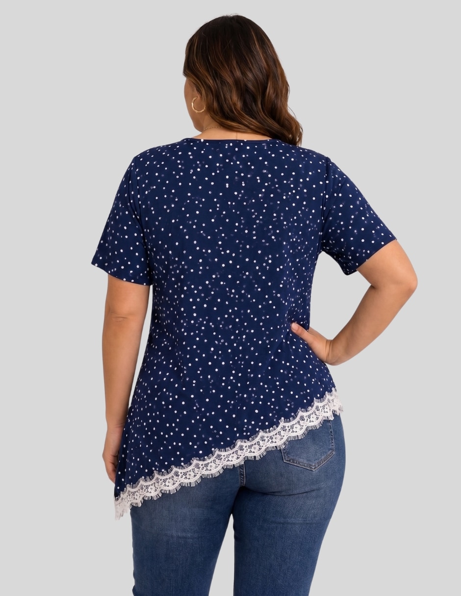 Blusa yaretni manga corta para mujer 2