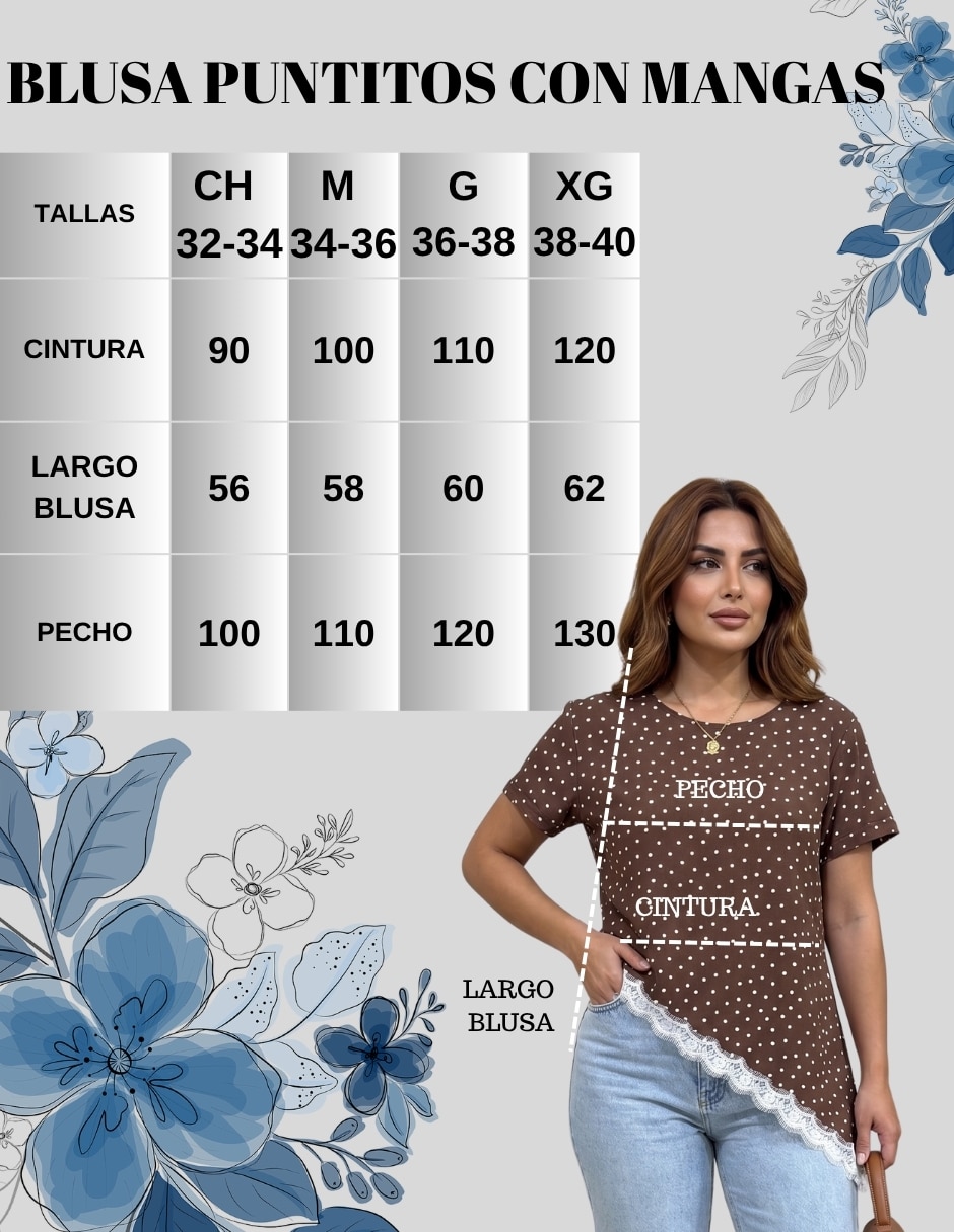 Blusa yaretni manga corta para mujer 4