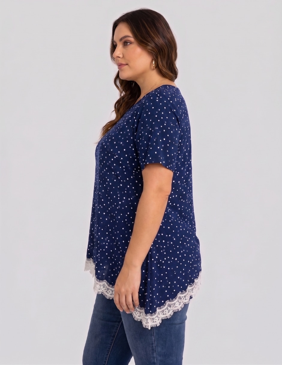 Blusa yaretni manga corta para mujer 5