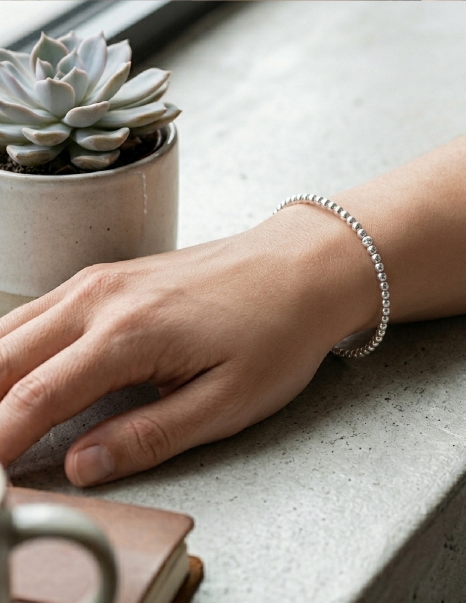 Pulsera de plata P 925 acabado pulido 4