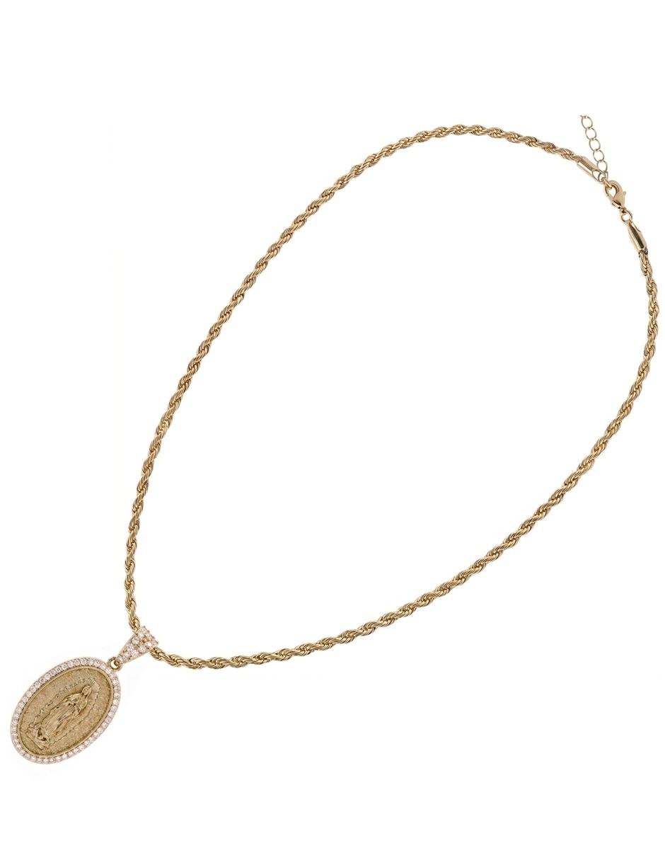 Gargantilla de Virgen de Guadalupe Horoz de 18 k