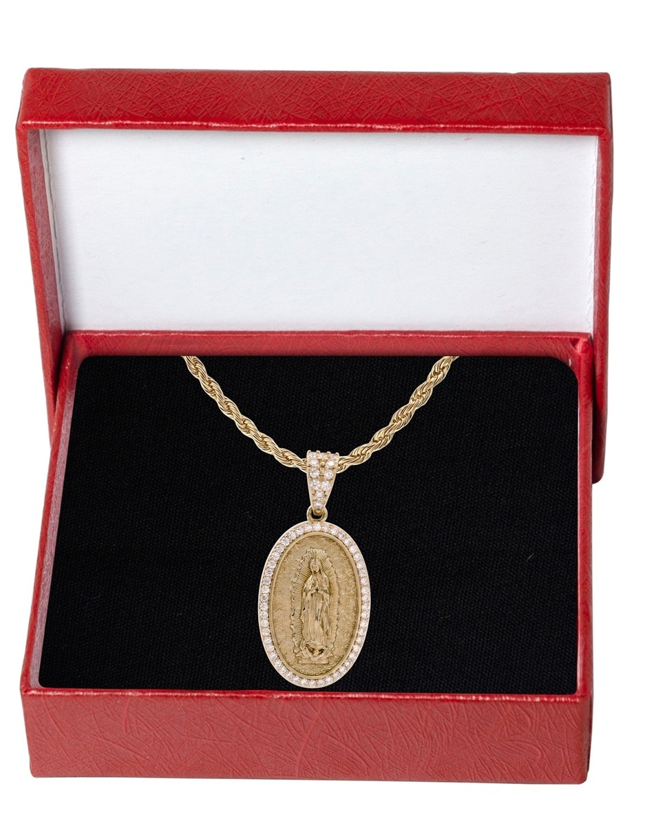 Gargantilla de Virgen de Guadalupe Horoz de 18 k