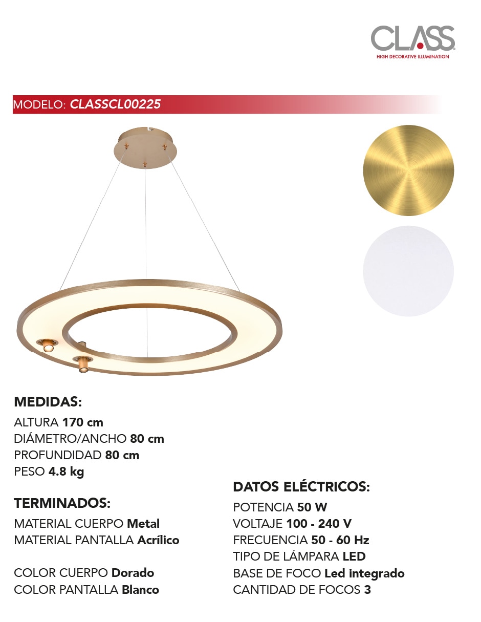 Lámpara colgante LED 4