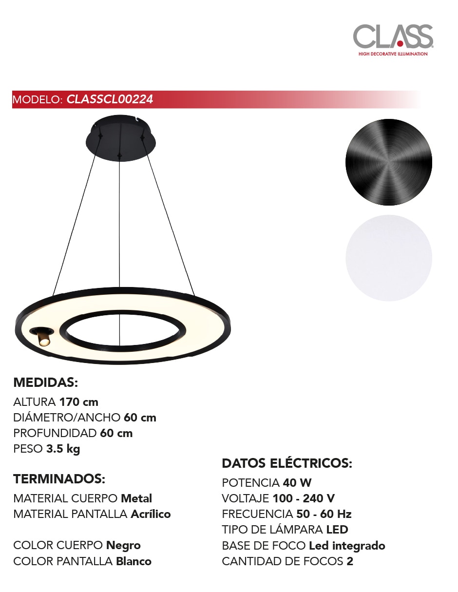 Lámpara colgante LED 3