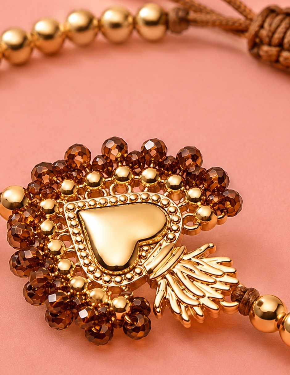 Pulsera con cristal Milagrito Glow acabado 6
